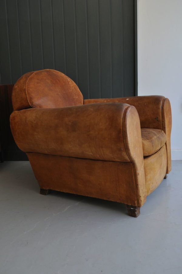 French leather armchair