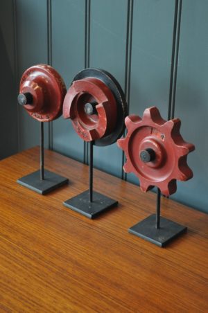 Wooden forms on stands