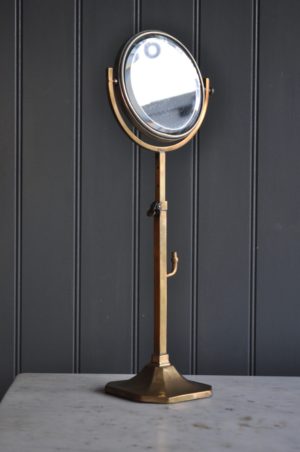 Brass shaving mirror