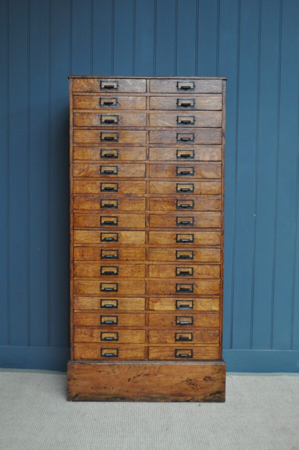 34 drawer oak chest