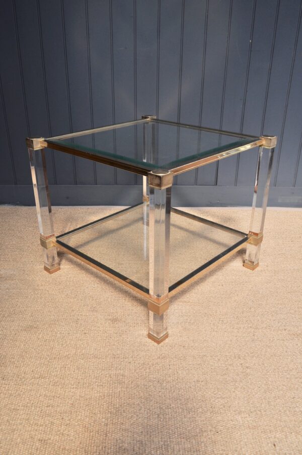 French Lucite side table