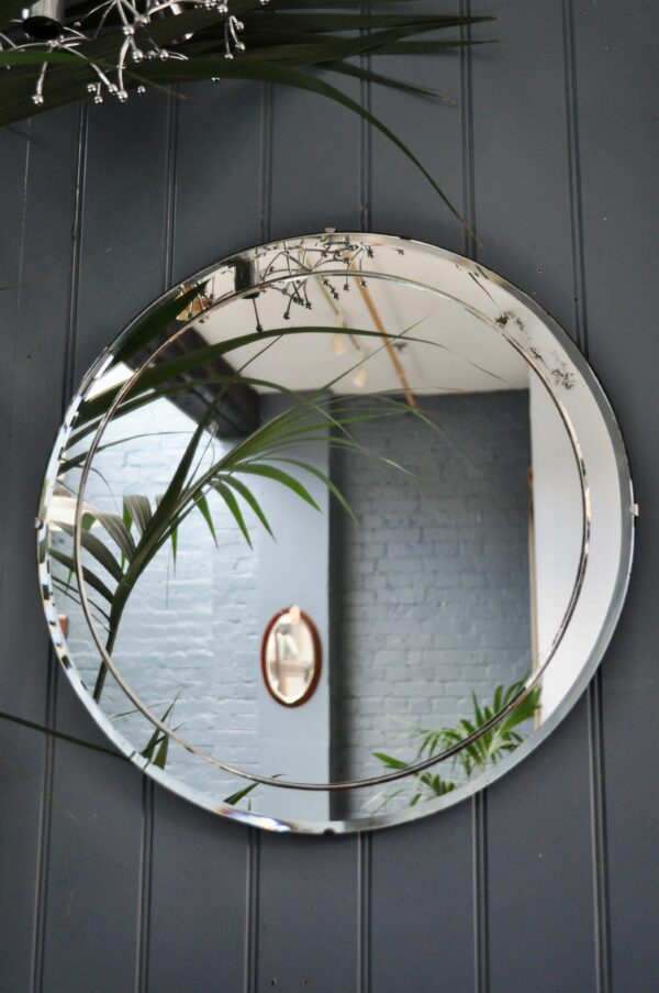 British circular mirror
