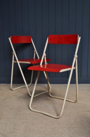 Pair of British folding chairs