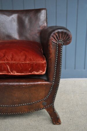 antique leather chair