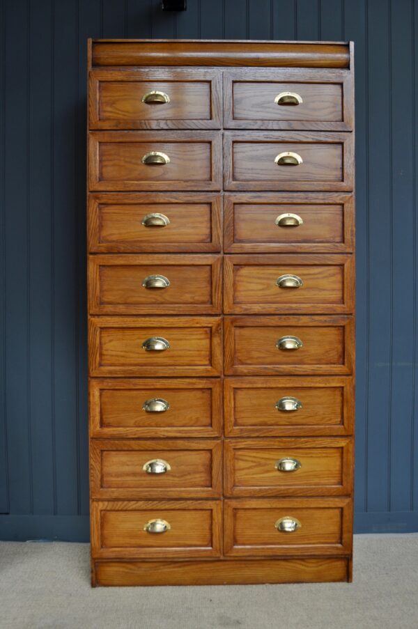 Oak haberdashery drawers