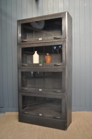 Glazed metal cabinet