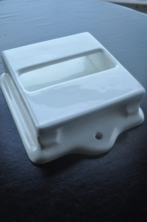 Ceramic toilet paper holder