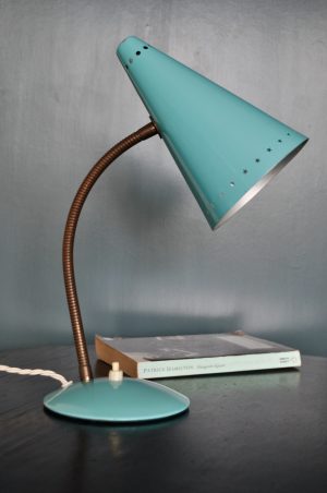 Turquoise mid century lamp