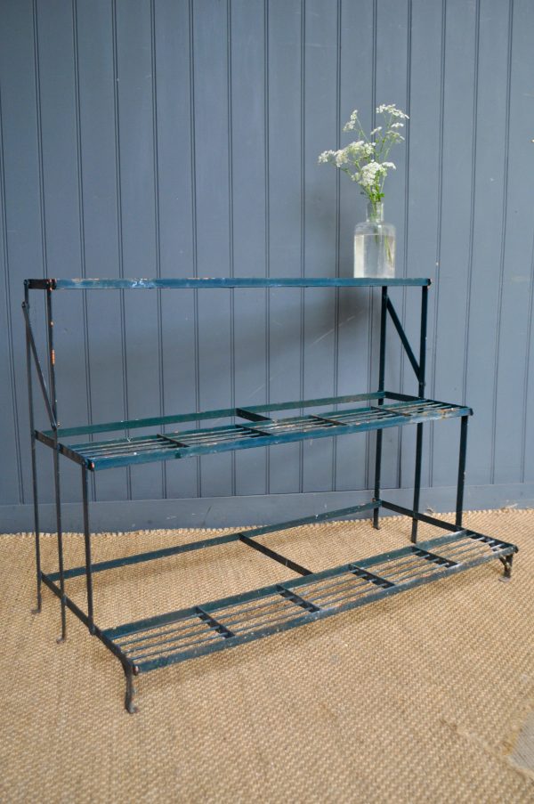 Teal plant stand