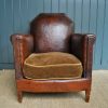 Compact French leather chair