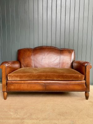French leather sofa