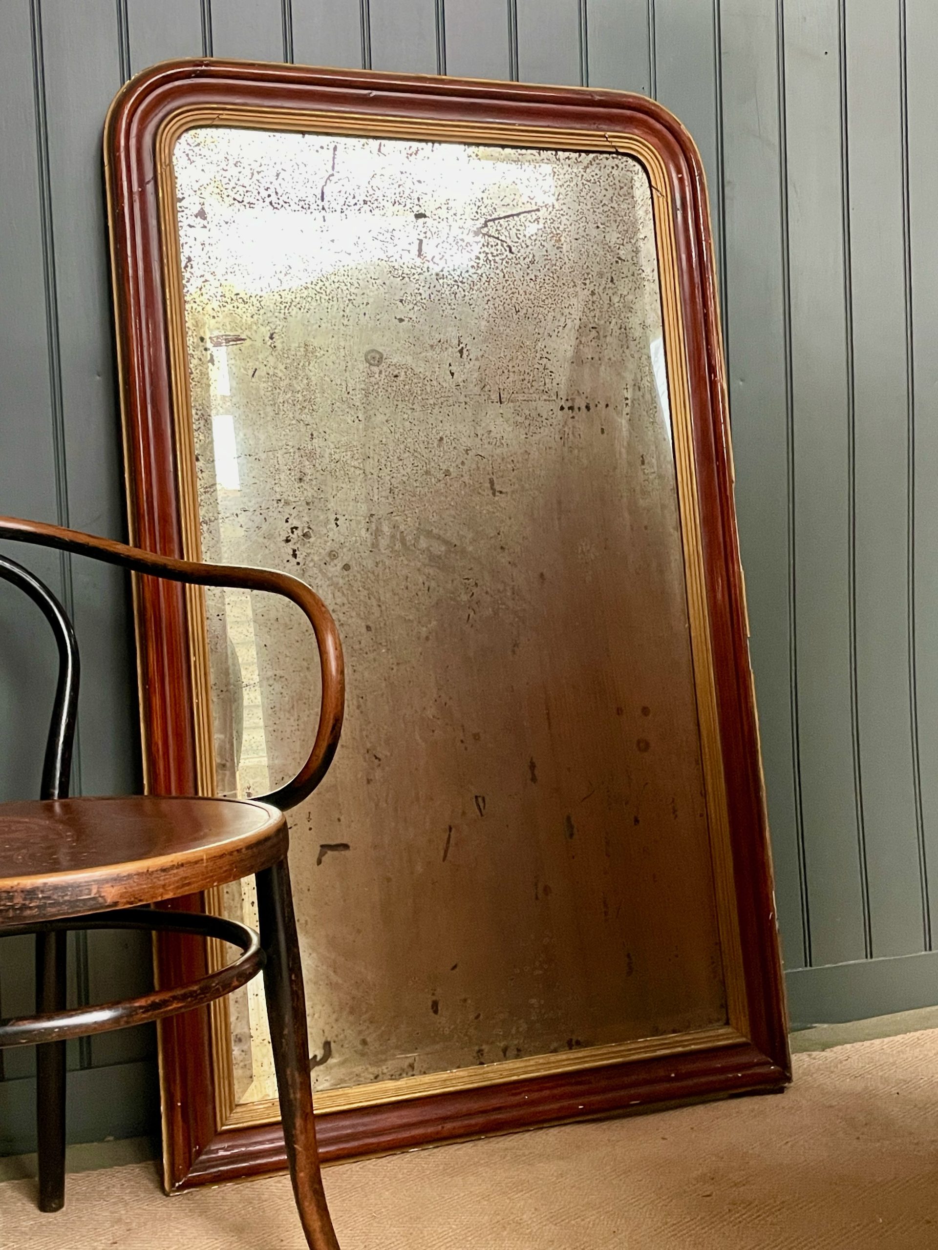 French over-mantle mirror