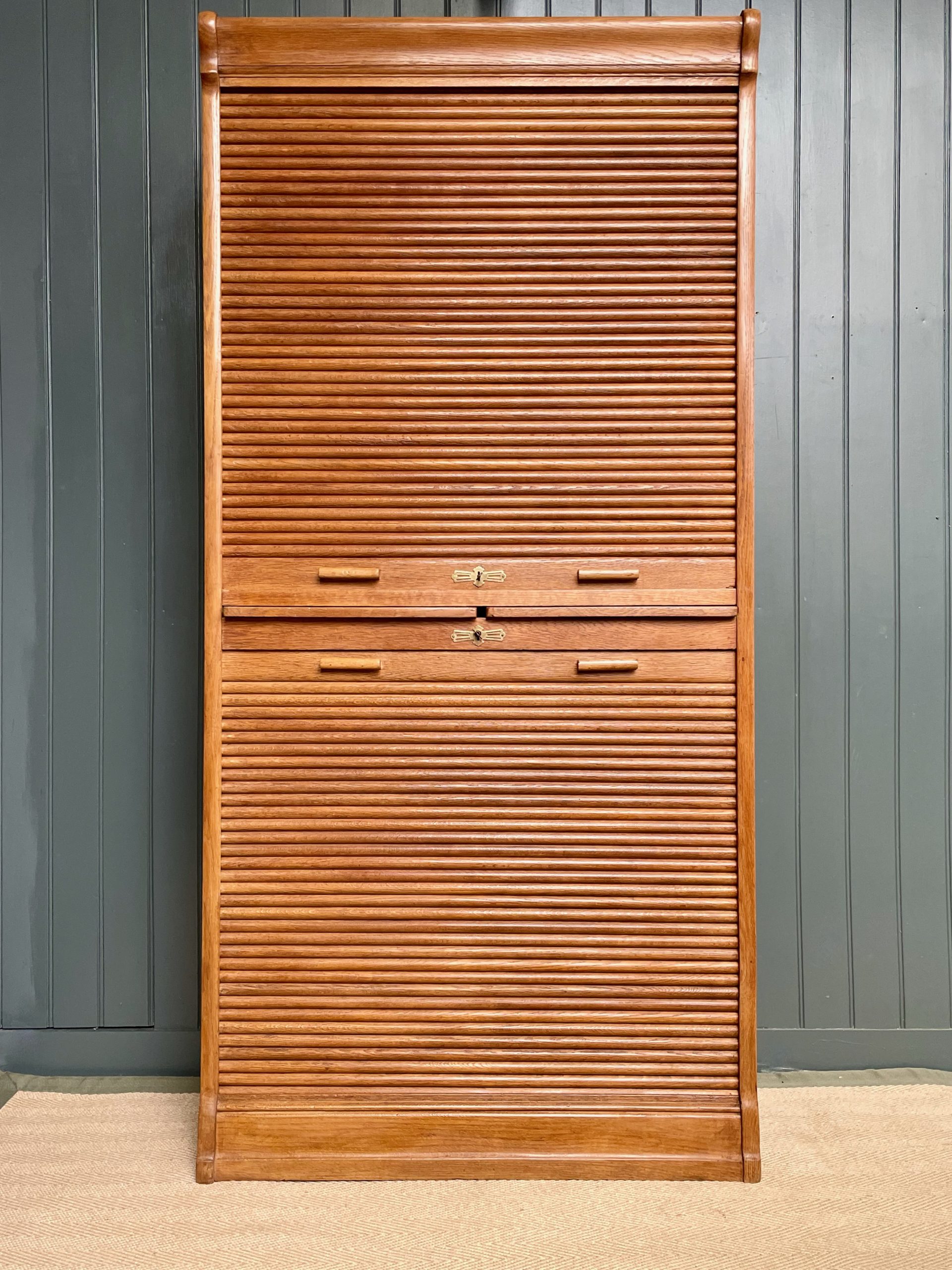 oak tambour cabinet oak tambour cabinet