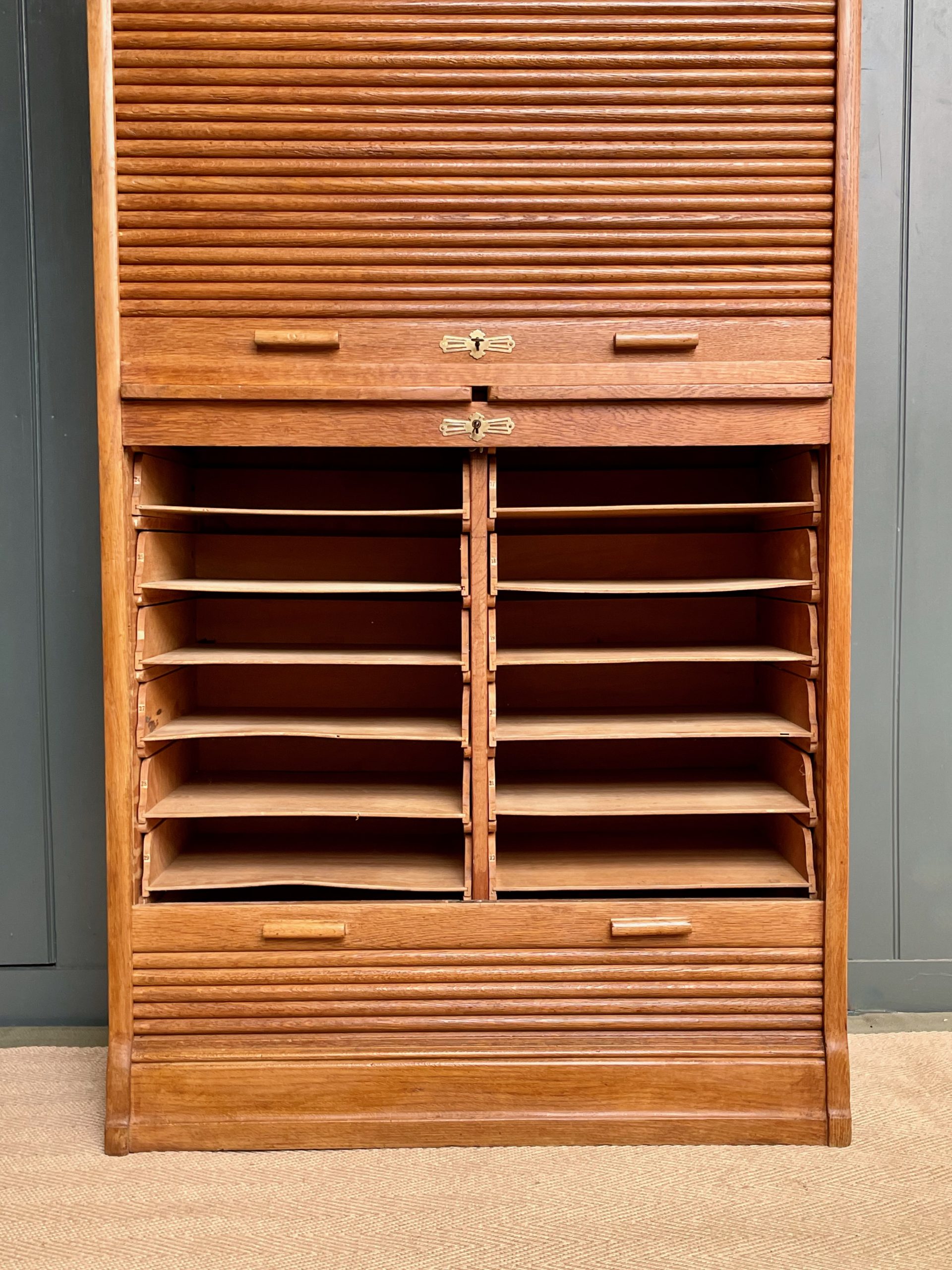 oak tambour cabinet oak tambour cabinet