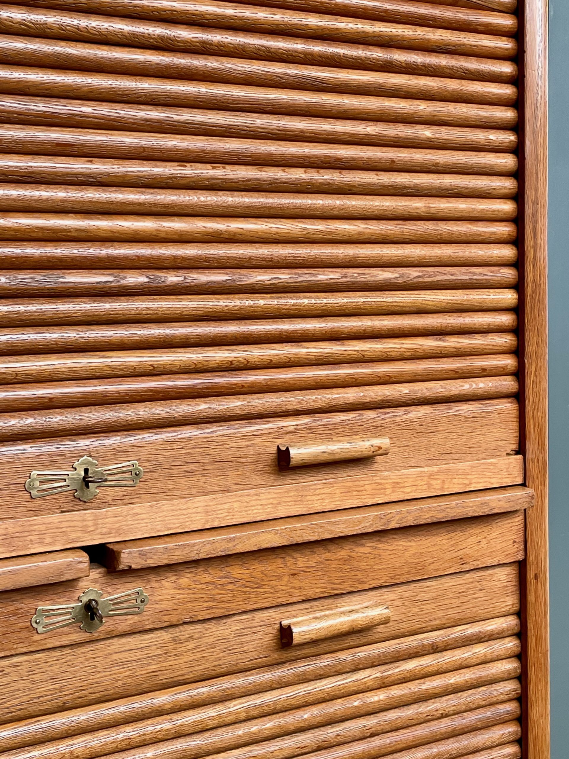 oak tambour cabinet oak tambour cabinet