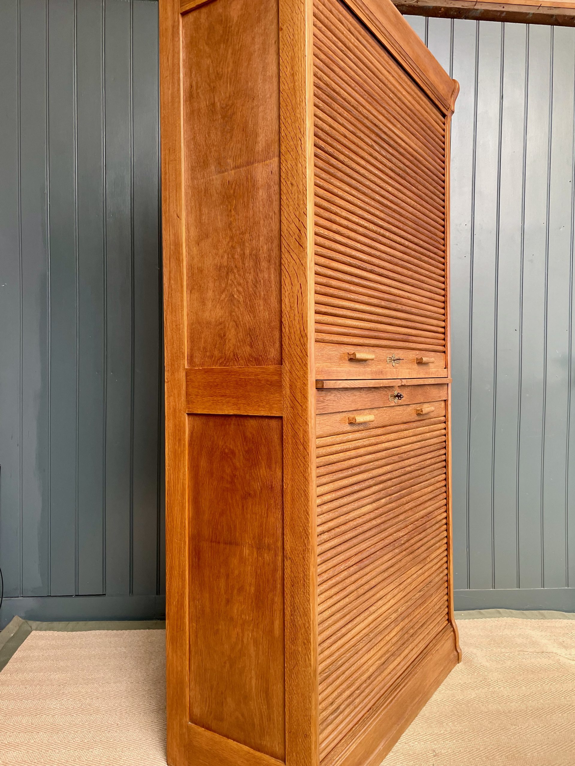 oak tambour cabinet oak tambour cabinet