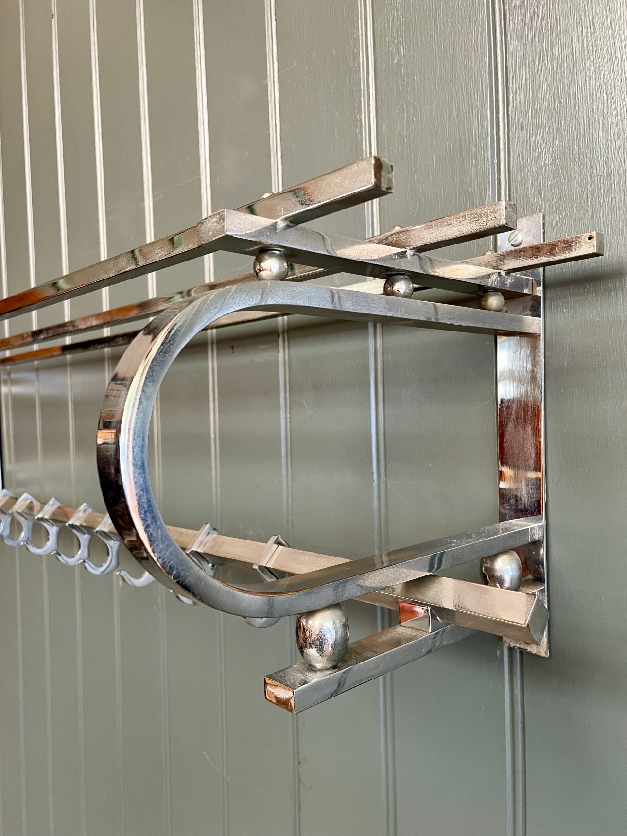 chrome coat rack