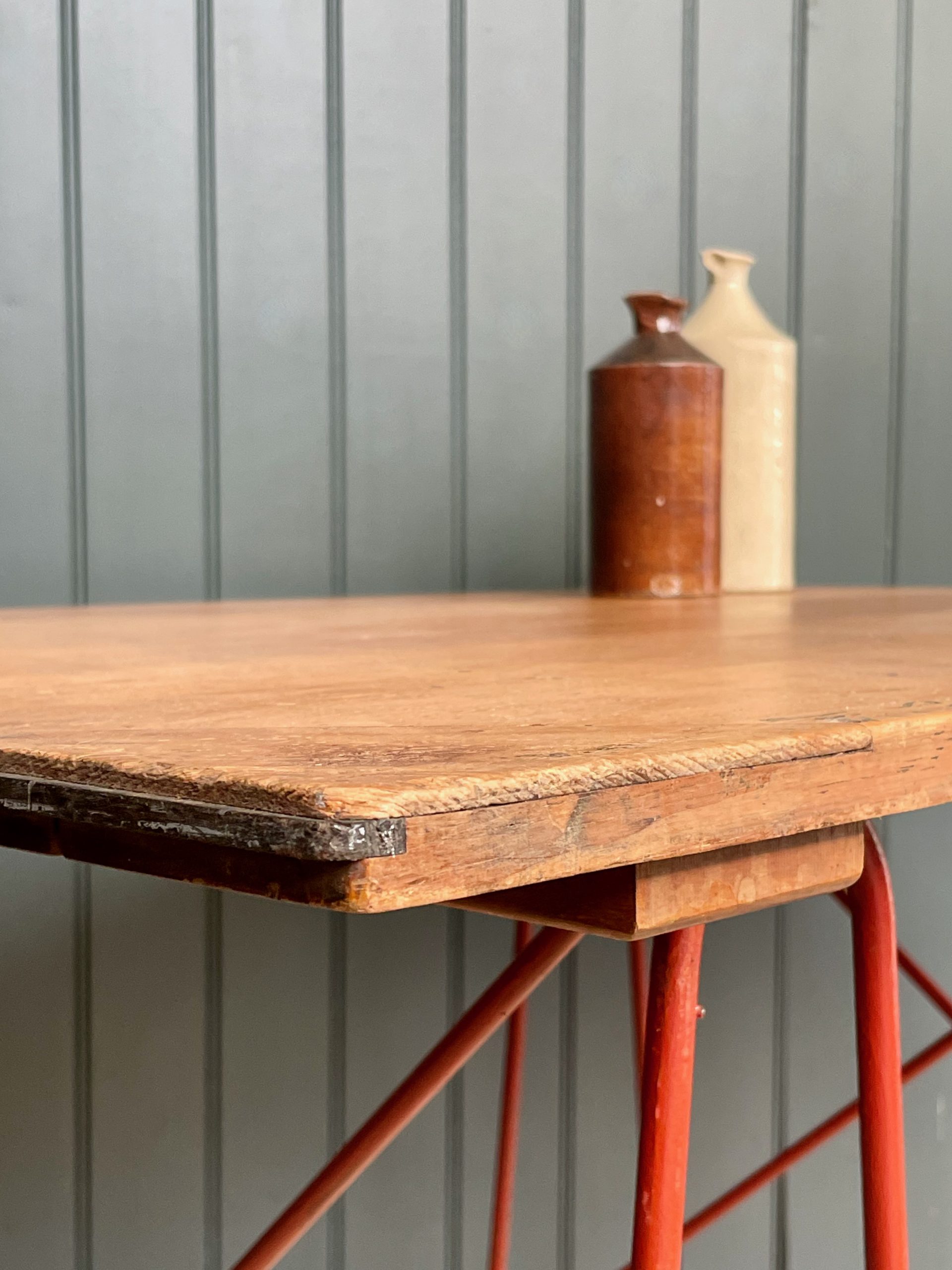 Vintage trestle table
