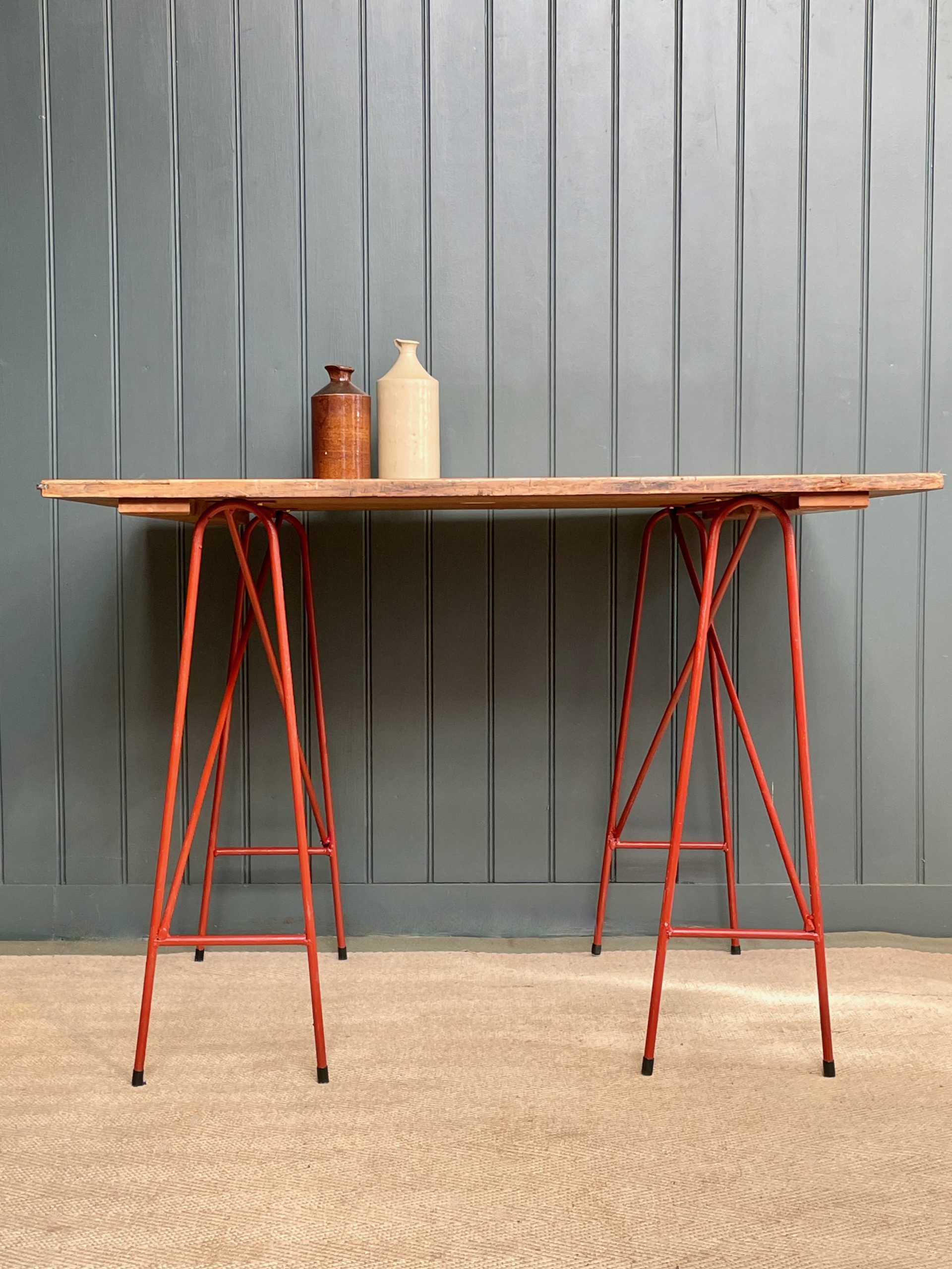 Vintage trestle table
