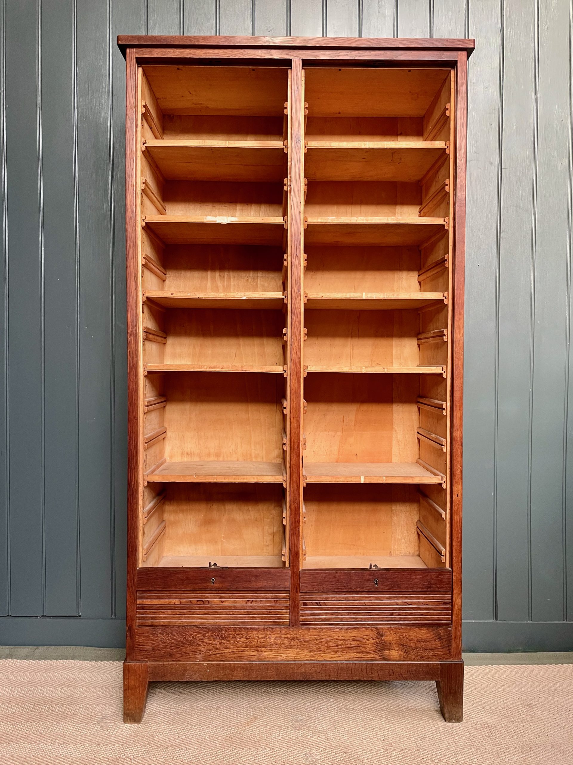 oak tambour cabinet oak tambour cabinet