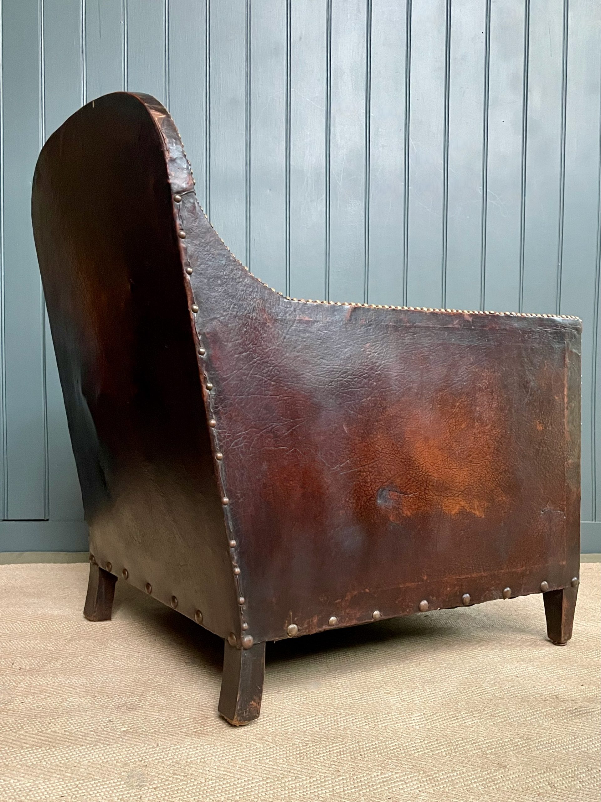 French leather armchair