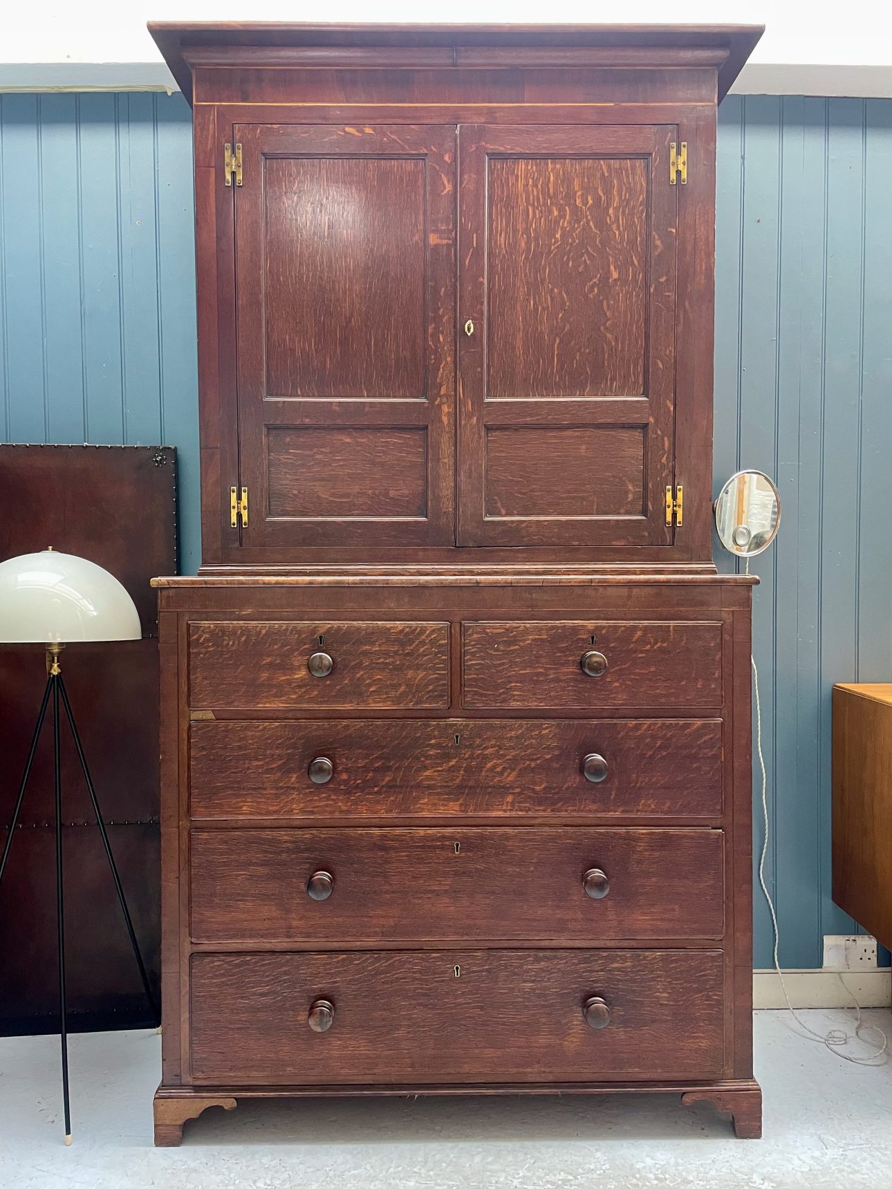 oak linen cupboard