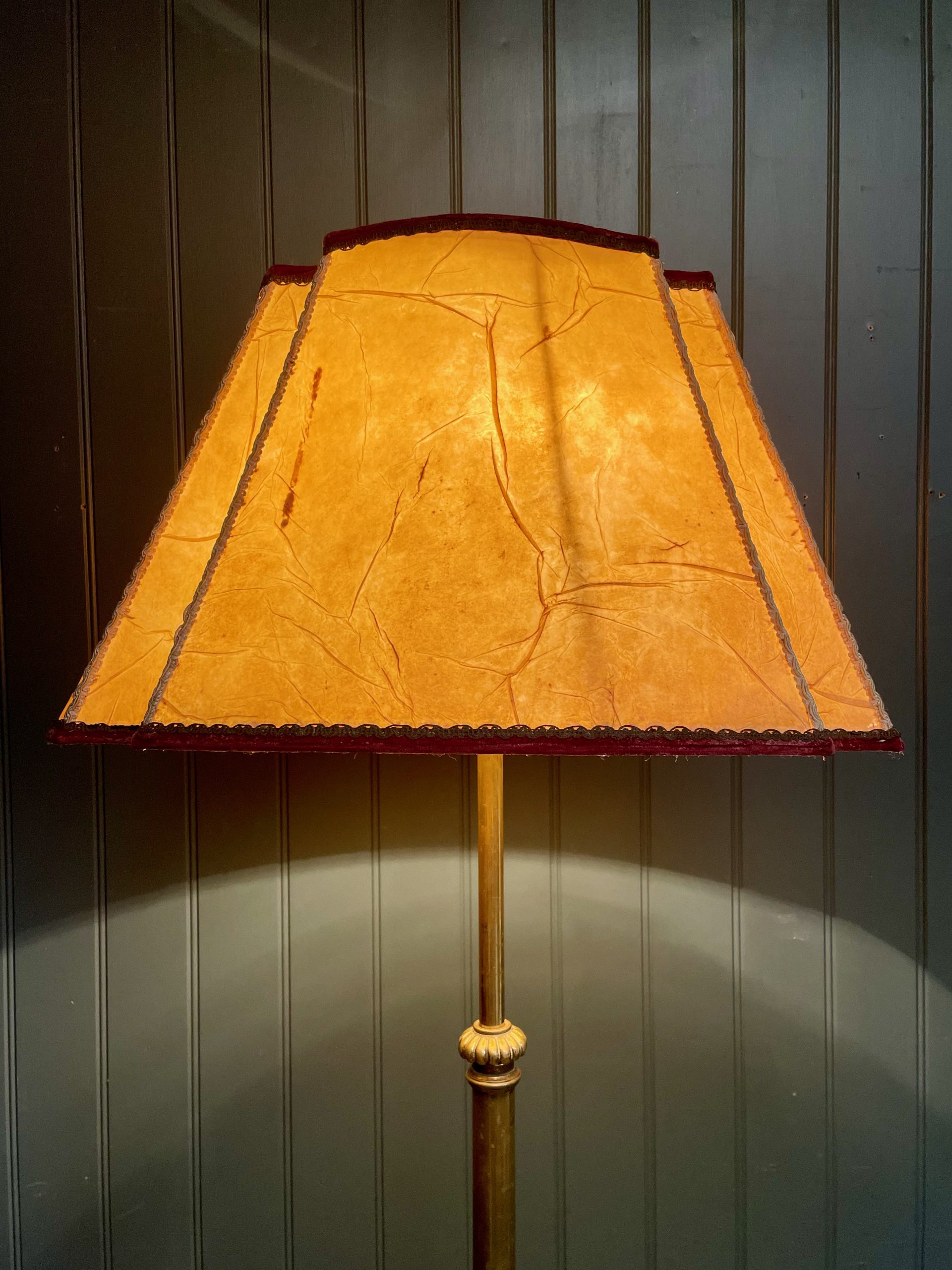 Brass standard lamp