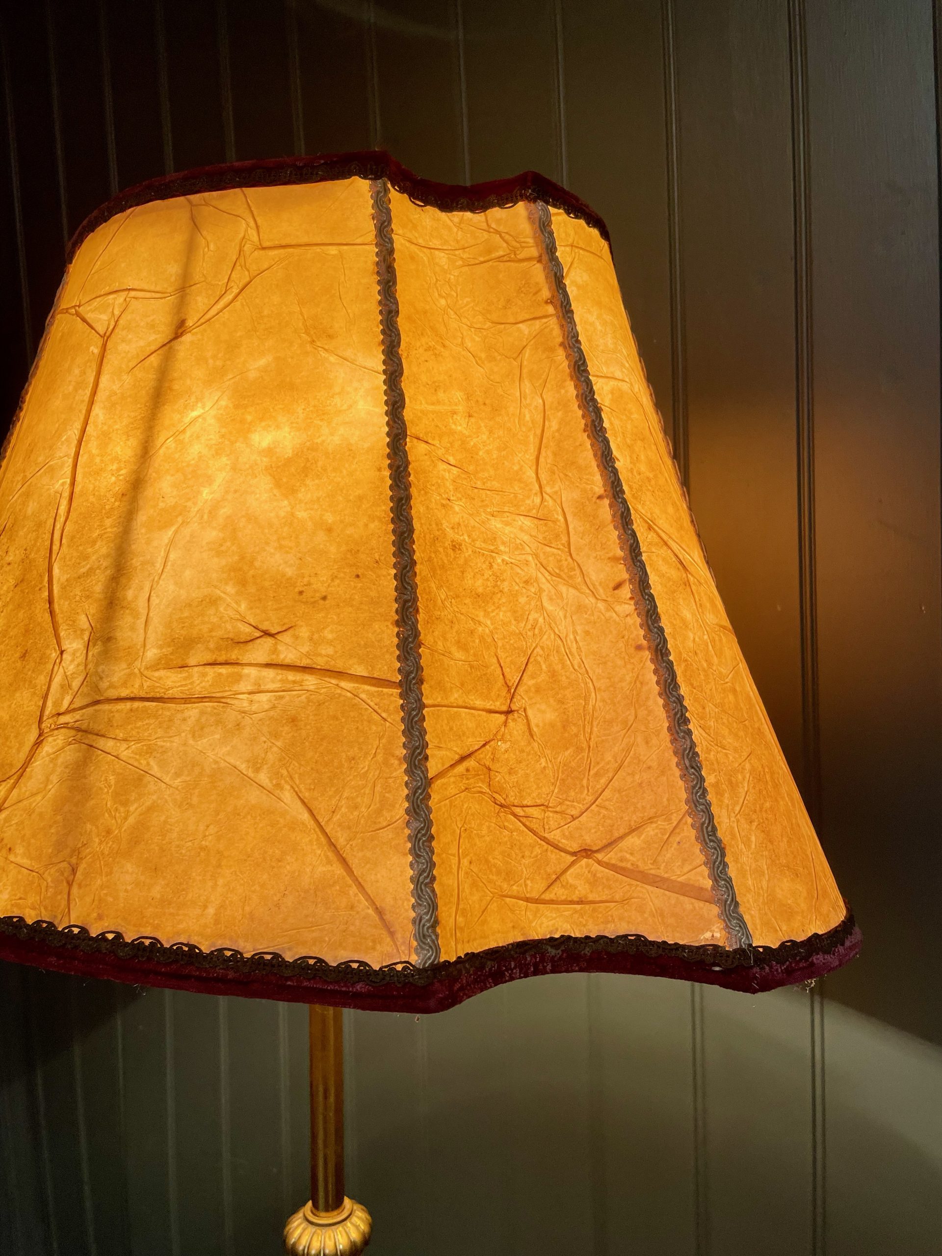 Brass standard lamp