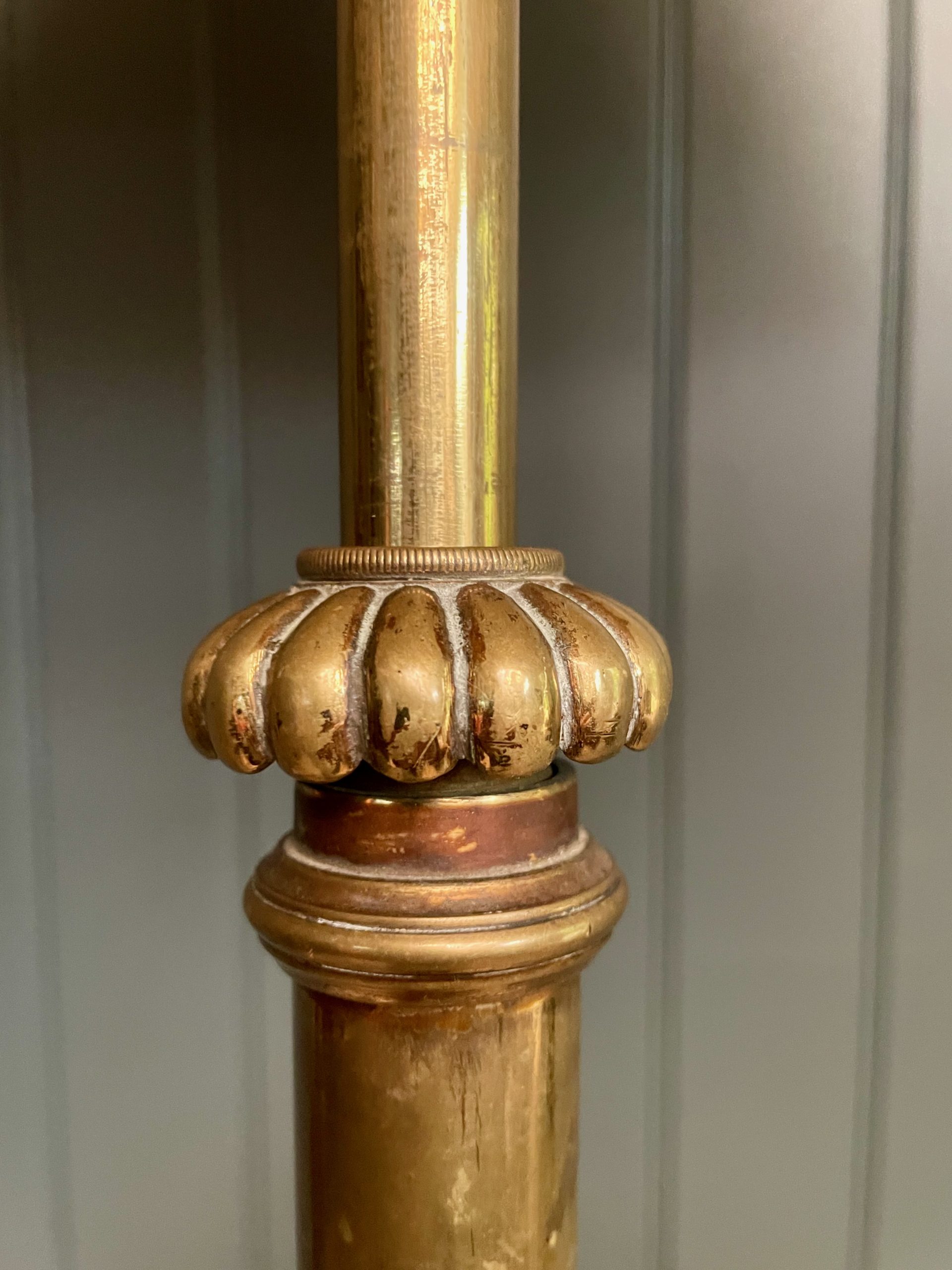 Brass standard lamp