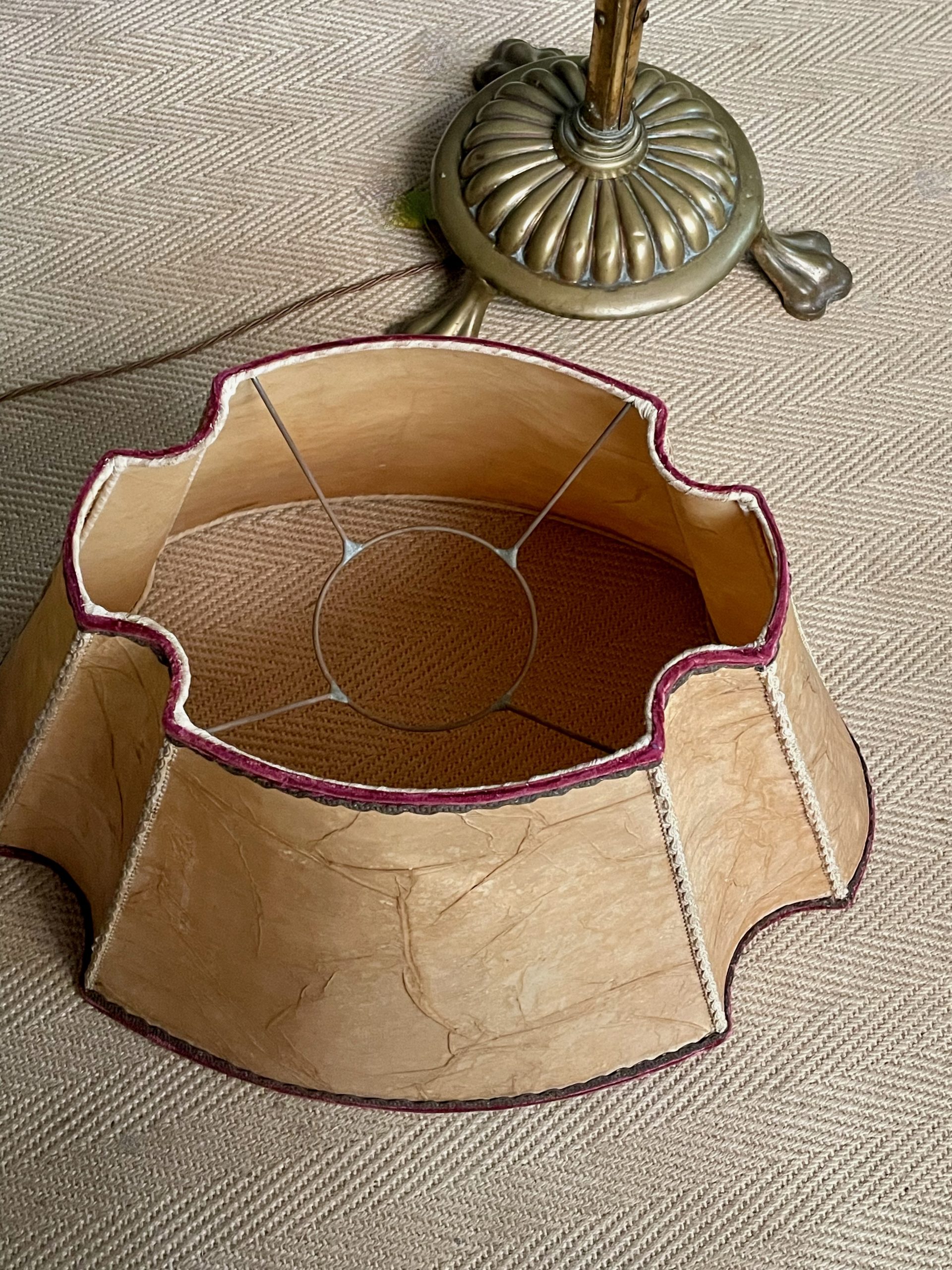 Brass standard lamp